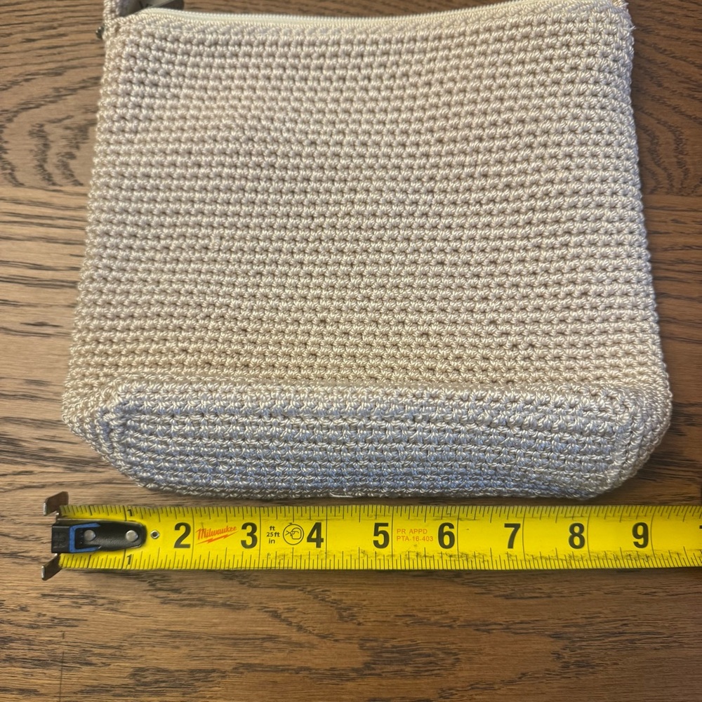 The Sak Beige shoulder Bag 00s 90s knit crochet Excellent‎ condition - Picture 8 of 11